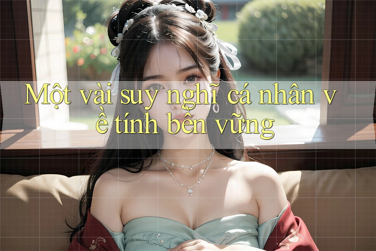 Một vài suy nghĩ cá nhân về tính bền vững Một vài suy nghĩ cá nhân về tính bền vững